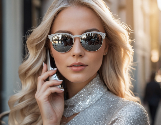 Radiant Elegance Unveiled: Glitter Phone Case for iPhone 15 - Silver