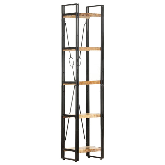 5-Tier Bookcase 39x30x180 cm Solid Mango Wood